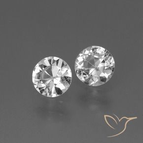 0.78 ct natürliche Klares Weiß Saphir-Edelsteine, Runden, VS