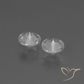 0.71 ct natürliche Klares Weiß Saphir-Edelsteine, Runden, VS