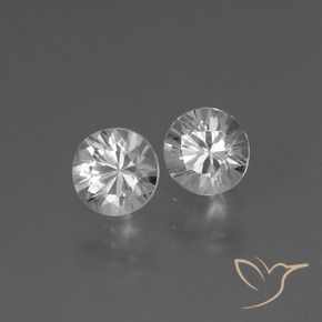 0.85 ct natürliche Weiß Saphir-Edelsteine, Runden, VVS-VS