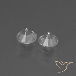 0.85 ct natürliche Weiß Saphir-Edelsteine, Runden, VVS-VS