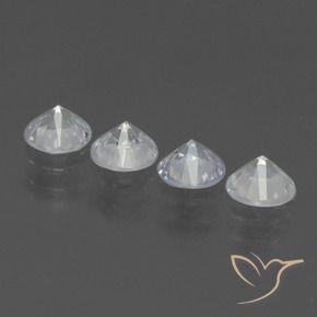 1.77 ct natürliche Weiß Saphir-Edelsteine, Runden, VS