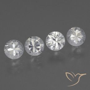 1.72 ct natürliche Weiß Saphir-Edelsteine, Runden, VVS-VS