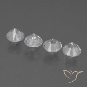 1.72 ct natürliche Weiß Saphir-Edelsteine, Runden, VVS-VS