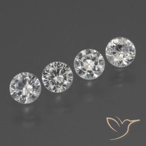 1.54 ct natürliche Klares Weiß Saphir-Edelsteine, Runden, VS