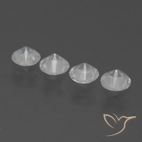 1.54 ct natürliche Klares Weiß Saphir-Edelsteine, Runden, VS