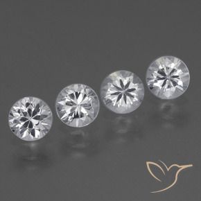 1.62 ct natürliche Weiß Saphir-Edelsteine, Runden, VVS-VS
