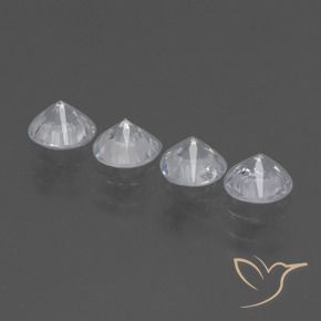 1.62 ct natürliche Weiß Saphir-Edelsteine, Runden, VVS-VS