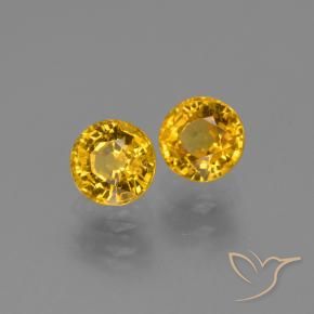 1.56 ct natürliche Mittelorange Saphir-Edelsteine, Runden, VS
