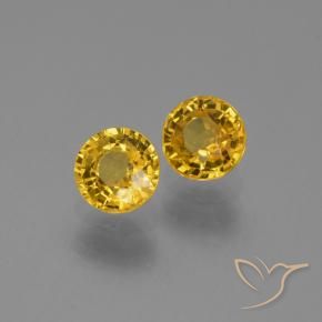 1.28 ct natürliche Golden Saphir-Edelsteine, Runden, VS