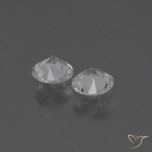 0.74 ct natürliche Klares Weiß Saphir-Edelsteine, Runden, VS