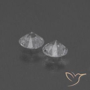 0.76 ct natürliche Klares Weiß Saphir-Edelsteine, Runden, VS