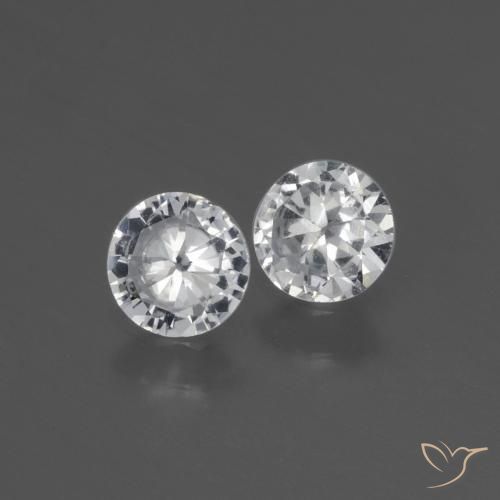 0.69 ct natürliche Klares Weiß Saphir-Edelsteine, Runden, VS