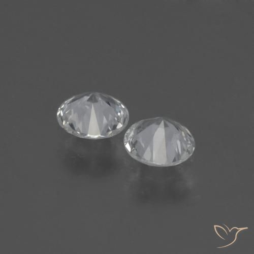 0.69 ct natürliche Klares Weiß Saphir-Edelsteine, Runden, VS