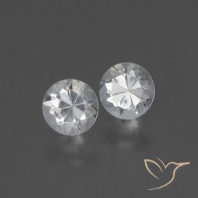 0.83 ct natürliche Weiß Saphir-Edelsteine, Runden, VVS-VS