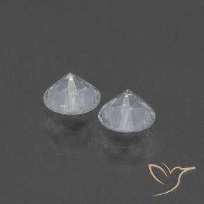 0.83 ct natürliche Weiß Saphir-Edelsteine, Runden, VVS-VS