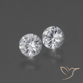 0.77 ct natürliche Weiß Saphir-Edelsteine, Runden, VS