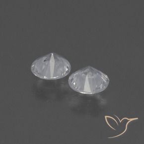 0.73 ct natürliche Weiß Saphir-Edelsteine, Runden, VS