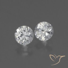 0.77 ct natürliche Weiß Saphir-Edelsteine, Runden, VVS-VS
