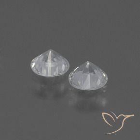 0.77 ct natürliche Weiß Saphir-Edelsteine, Runden, VVS-VS