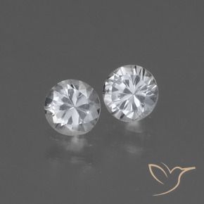 0.76 ct natürliche Klares Weiß Saphir-Edelsteine, Runden, VVS-VS