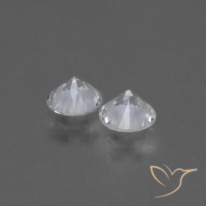 0.76 ct natürliche Klares Weiß Saphir-Edelsteine, Runden, VVS-VS