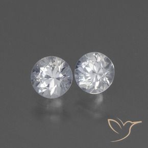 0.88 ct natürliche Klares Weiß Saphir-Edelsteine, Runden, VVS-VS