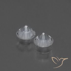 0.88 ct natürliche Klares Weiß Saphir-Edelsteine, Runden, VVS-VS