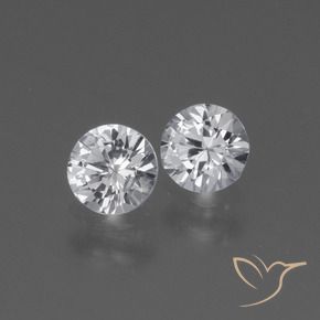 0.81 ct natürliche Klares Weiß Saphir-Edelsteine, Runden, VS