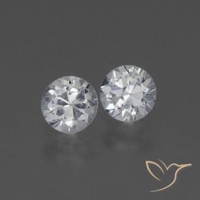 0.83 ct natürliche Weiß Saphir-Edelsteine, Runden, VVS-VS