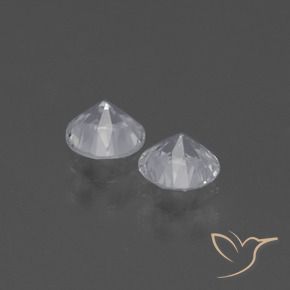 0.83 ct natürliche Weiß Saphir-Edelsteine, Runden, VVS-VS
