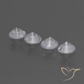 1.42 ct natürliche Klares Weiß Saphir-Edelsteine, Runden, VS