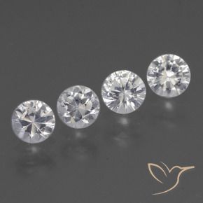1.74 ct natürliche Weiß Saphir-Edelsteine, Runden, VVS-VS