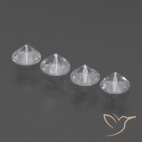 1.74 ct natürliche Weiß Saphir-Edelsteine, Runden, VVS-VS