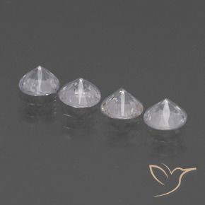 1.60 ct natürliche Weiß Saphir-Edelsteine, Runden, VVS-VS