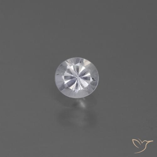 0.46ct Natürlicher Weiß Saphir, Runden, VVS-VS