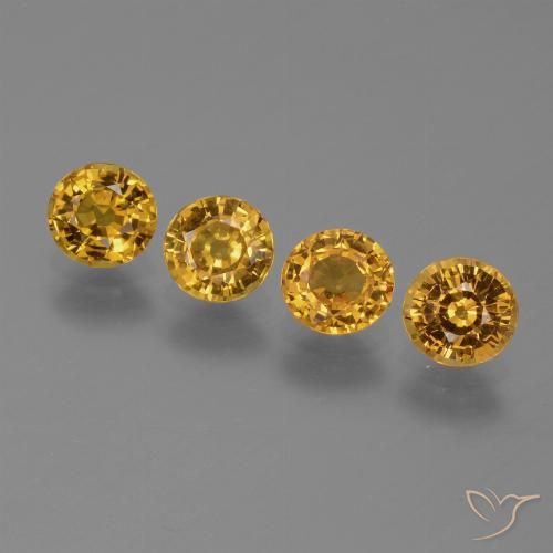2.67ctw Natürlicher Mittel Orange-Gold Saphir, Runden, VVS-VS