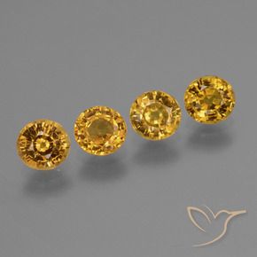 2.67 ct natürliche Mittel Orange-Gold Saphir-Edelsteine, Runden, VVS-VS