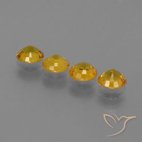 2.67 ct natürliche Mittel Orange-Gold Saphir-Edelsteine, Runden, VVS-VS