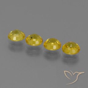 2.92 ct natürliche Dunkel gelb Saphir-Edelsteine, Runden, VVS-VS