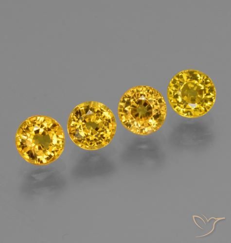 2.73 ct natürliche Dunkel gelb Saphir-Edelsteine, Runden, VVS-VS