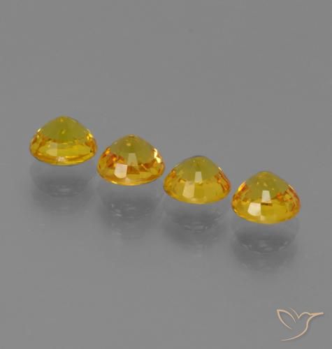 2.73 ct natürliche Dunkel gelb Saphir-Edelsteine, Runden, VVS-VS
