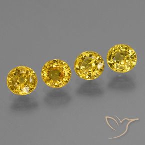2.57 ct natürliche Dunkel gelb Saphir-Edelsteine, Runden, VVS-VS