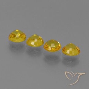 2.57 ct natürliche Dunkel gelb Saphir-Edelsteine, Runden, VVS-VS