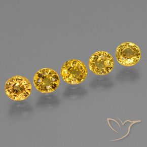 3.05 ct natürliche Dunkel gelb Saphir-Edelsteine, Runden, VS
