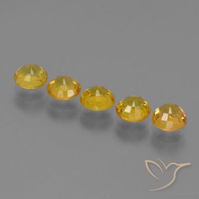 3.05 ct natürliche Dunkel gelb Saphir-Edelsteine, Runden, VS