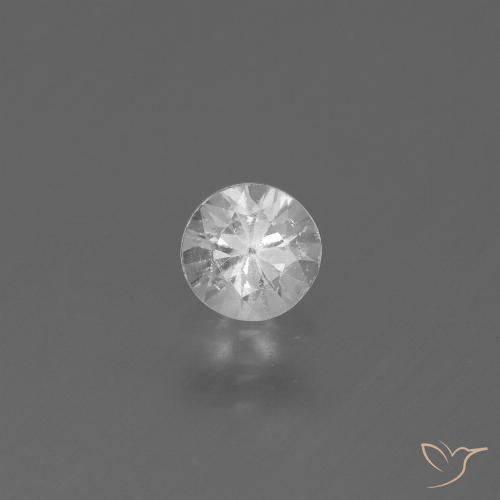0.43ct Natürlicher Weiß Saphir, Runden, VS