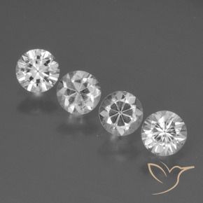 1.57 ct natürliche Weiß Saphir-Edelsteine, Runden, VS