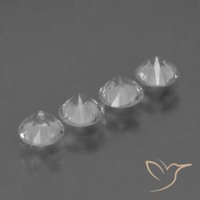 1.57 ct natürliche Weiß Saphir-Edelsteine, Runden, VS