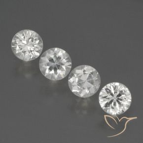 1.70 ct natürliche Weiß Saphir-Edelsteine, Runden, VS