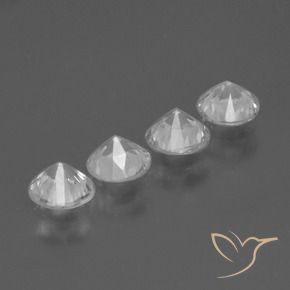 1.70 ct natürliche Weiß Saphir-Edelsteine, Runden, VS